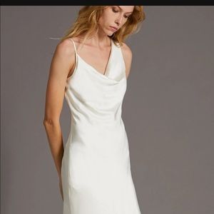 Halston slip dress white Sz. 4 NWT